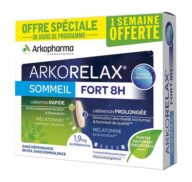 Arkorelax Sommeil Fort 8H 30 Comprimés